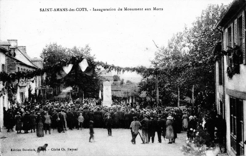 SAINT-AMANS-des-COTS. - Inauguration du Monument aux Morts