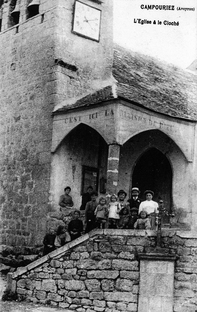 CAMPOURIEZ (Aveyron) L'Eglise & le Cloché, 1910-1912