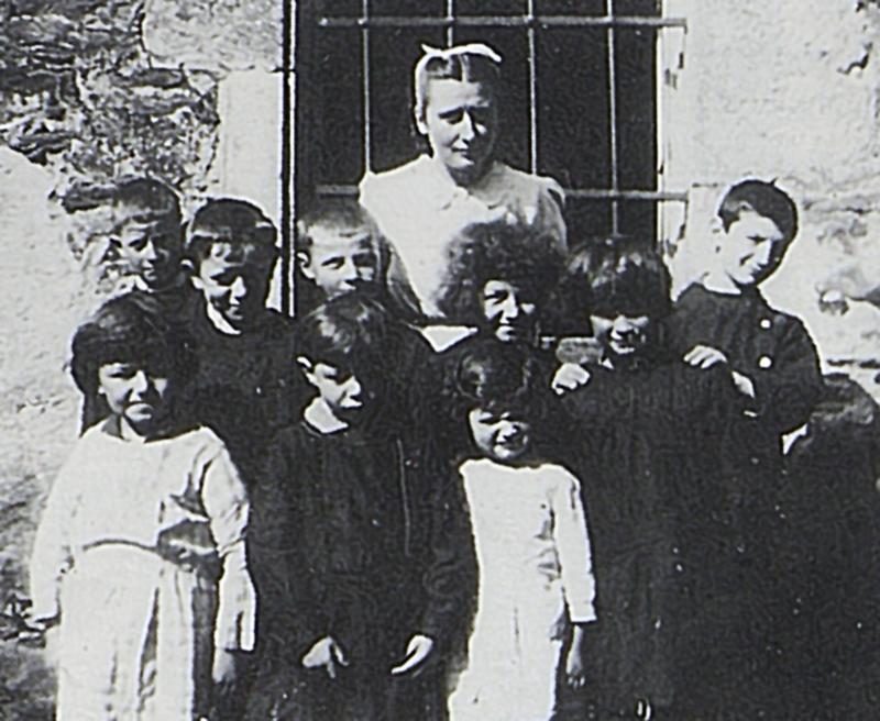 Ecole (escòla) mixte, à Aunac, 1940