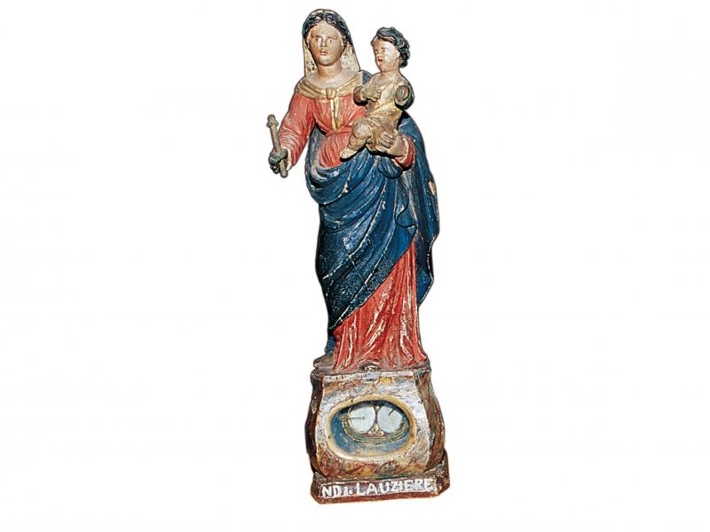  Statue de Notre-Dame de La Lauzière, Vierge à l'Enfant datée de 1680, octobre 1999