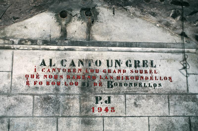 Inscription en occitan de 1948, décembre 1998