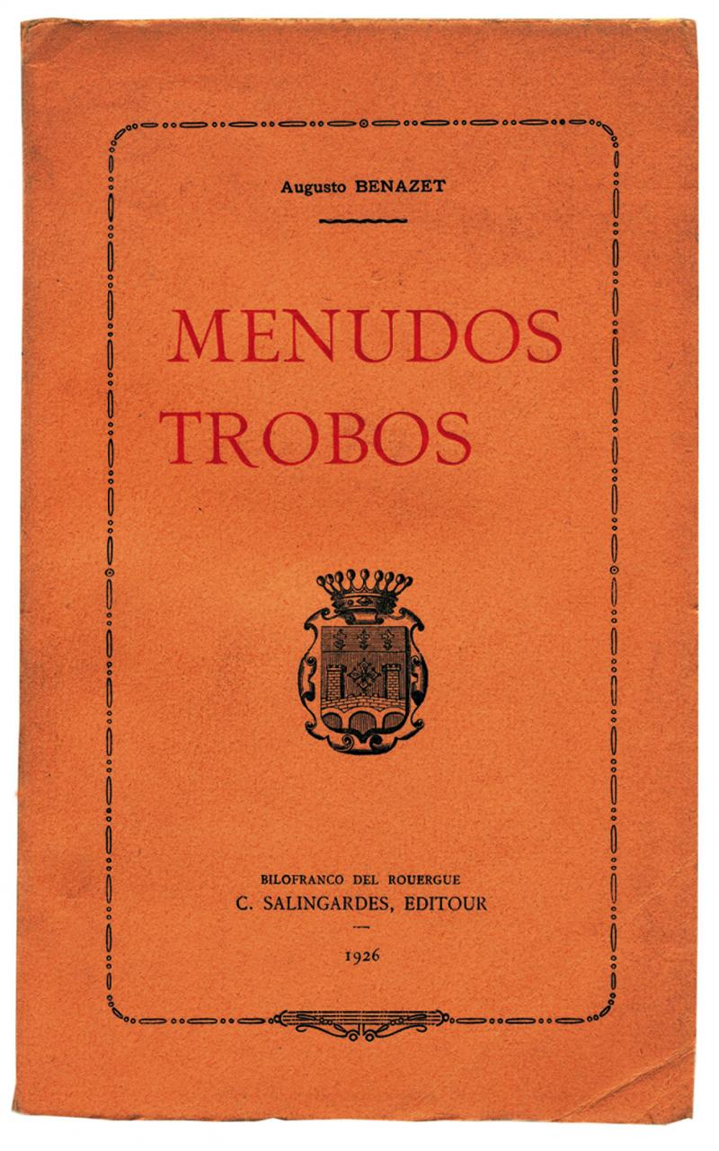  Première de couverture de MENUDOS TROBOS, d'Augusto Benazet, 1926