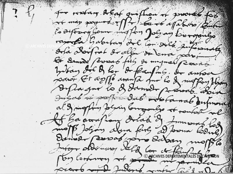 Bail à prix-fait (prètzfach), en occitan, pour l'extraction d'ardoises (teulas), 24 juin 1512