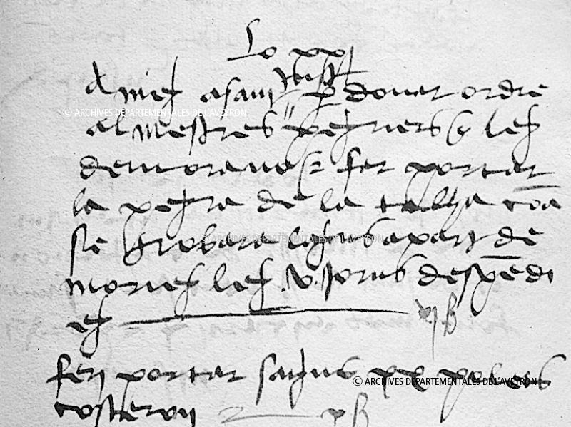 Texte en occitan concernant la livraison de pierre de taille, septembre 1498 (?)