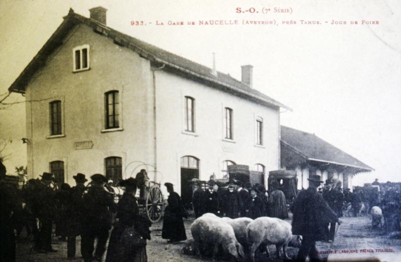 933.  – La Gare de NAUCELLE (Aveyron), près Tanus – Jour de Foire